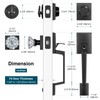 Calzibeno Black Front Door Handle and Deadbolt Set, Front Door