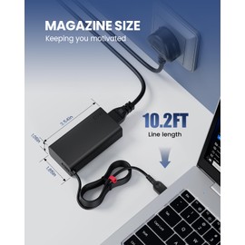 Lenovo 65W Charger USB C for ThinkPad, Slim USB Type-C Laptop Charger Compatible with Lenovo ThinkPad X1 Carbon, T470 to T16 Series and More, Includes UK Travel Power Cord