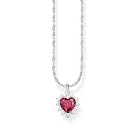 THOMAS SABO Damen-Kette mit Herz-Anhänger Romance Rot Silber KE2305-013-10-L45V