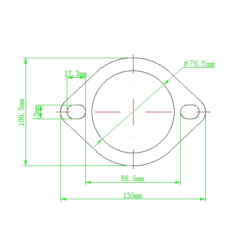 2-Bolt 3" / 76mm Exhaust Flange Connection Kit | Exhaust