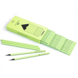 M&G Wood-Cased 2B Pencils, 30 Count Green Barrel Black Wood, Hexagonal Bulk Pencils for School or Office, Unsharpened, No Eraser, Anti-Bite Tip, for Writing, Drawing,Sketching