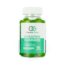 OG Creatine Monohydrate Gummies 5000mg for Men & Women - 60 Chewable Creatine Gummies - Natural Blueberry Flavoured, Pre Workout Gym Supplement, Suitable for Vegans