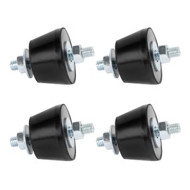 WeCooper Rubber Studs Shock Absorber M8 40x26mm 4 Pack Anti Vibration Rubber Isolator Mounts Vibration Isolation Mount for Mini Split Heat Pumps, Air Compressors, Garage Motor, Diesel Engines
