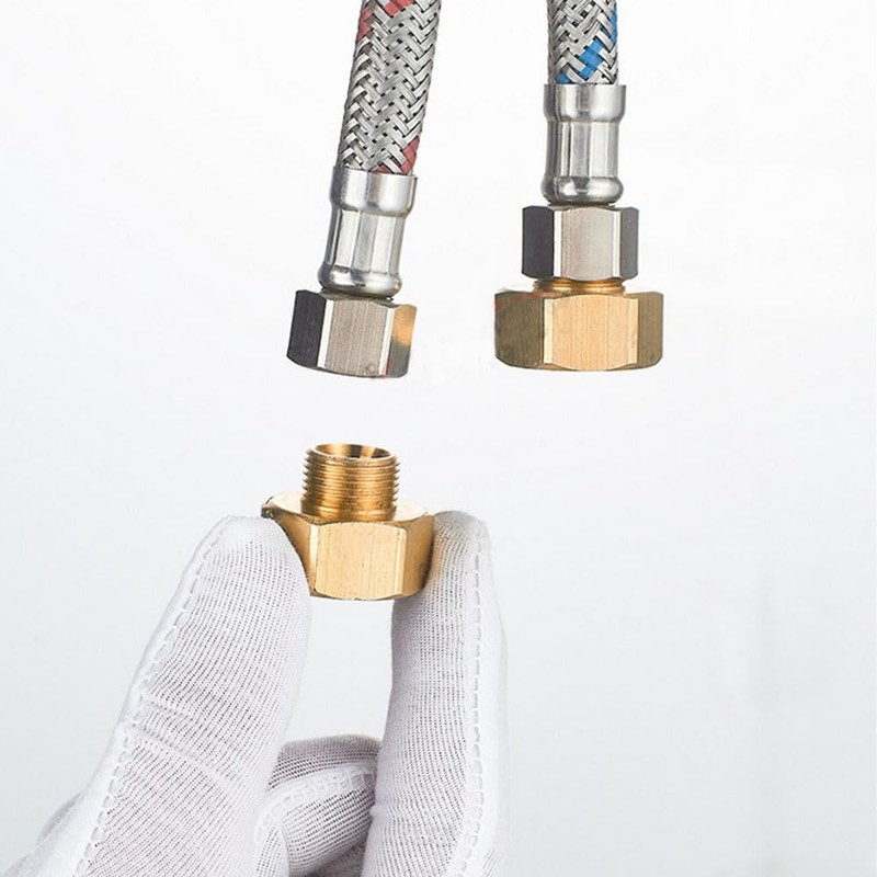 Brass Tap Adapter, Pipe Fitting Converter EU G1/2 Thread to