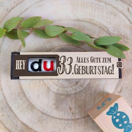 Generisch 33 Geburtstag - Schokoriegel Geschenkbox inkl. Duplo - 33 Geburtstag Deko, Geschenkideen zum 33 Geburtstag, 33 Geburtstag Frauen, 33 Geburtstag Männer, 33 Geburtstag Geschenk