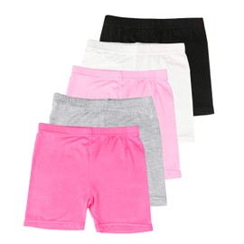 BOOPH Girls Dance Shorts Bike Short for Underdress 2-3T Multicolor 5 Pack