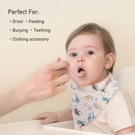 CIVARUA KIDS Muslin Baby Bibs 8 Pack, Baby Bandana Drool Bib for Drooling and Teething, Cotton Soft Absorbent for Girls Boys BC