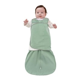 SIMYJOY Baby Sleeping Bags, Newborn, Swaddling Bag, Baby Wearable Swaddle Blanket & Swaddle Transition, 3-Way Adjustable Baby Sleeping Bag with 100% Cotton, Green