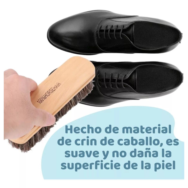 Veraly Cepillo Limpieza Zapatos Cerdas Suaves Caballo Sin Dañar Sup
