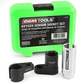 OEMTOOLS 37110 Oxygen Sensor Socket Set, 3 Piece, 3/8 Inch Drive, Chrome Plated Steel
