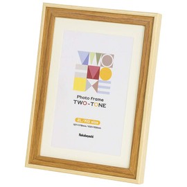 Nakabayashi F-TMS-311-LBR Two-Tone Photo Frame, 2L/KG Light Brown