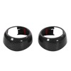 4pcs Carbon Fiber Style Door Midrange Speaker Cover Trims for