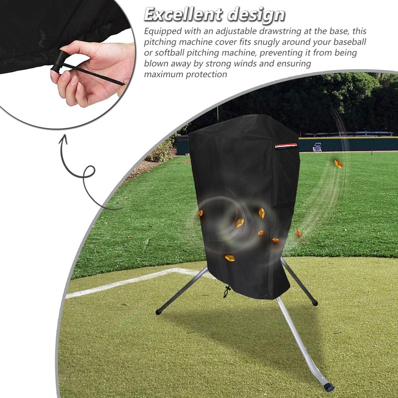 Exokugo Pitching Machine Cover,Universal Heavy-Duty Weatherproof Protection for Baseball/Softball Pitching