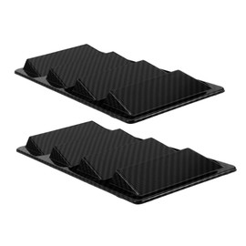 NOLITOY 2pcs Hood Vents Cover for Car Engine Ventilation Realistic Shark Gill Design Durable Abs Material Easy Installation for Various Car Models