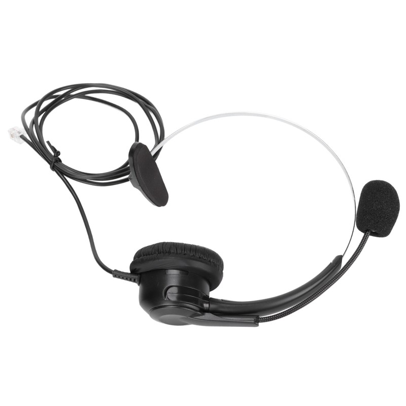 Telephone Headset RJ9 Earphone with 330° Adjustable Microphone for Home