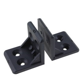 SQXBK 24PCS L Reinforced Plastic Corner Bracket 27.4mm Furniture Corner Support Connector Bracket for Wooden Furniture Cabinet Drawer Chair Bookcase with Screws Black
