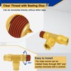 Daptemn DOT Brass Air Line Fittings, 3PCS 3/8" OD Tube