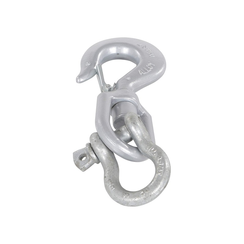Vestil HOOK-S-6 Steel Swivel Hook with Shackle 6,000 Lb. Capacity