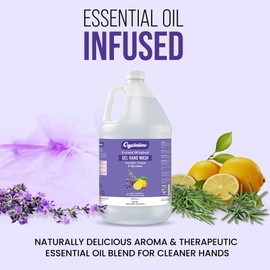 Crystalino Lavender Essential Oil Gallon Liquid Hand Soap Refill (1 Gal), Non-Toxic Bathroom Hand Wash Soap Bulk Non-Antibacterial, Jabon Para Manos, handsoap gallon bulk refill deals, 洗手液