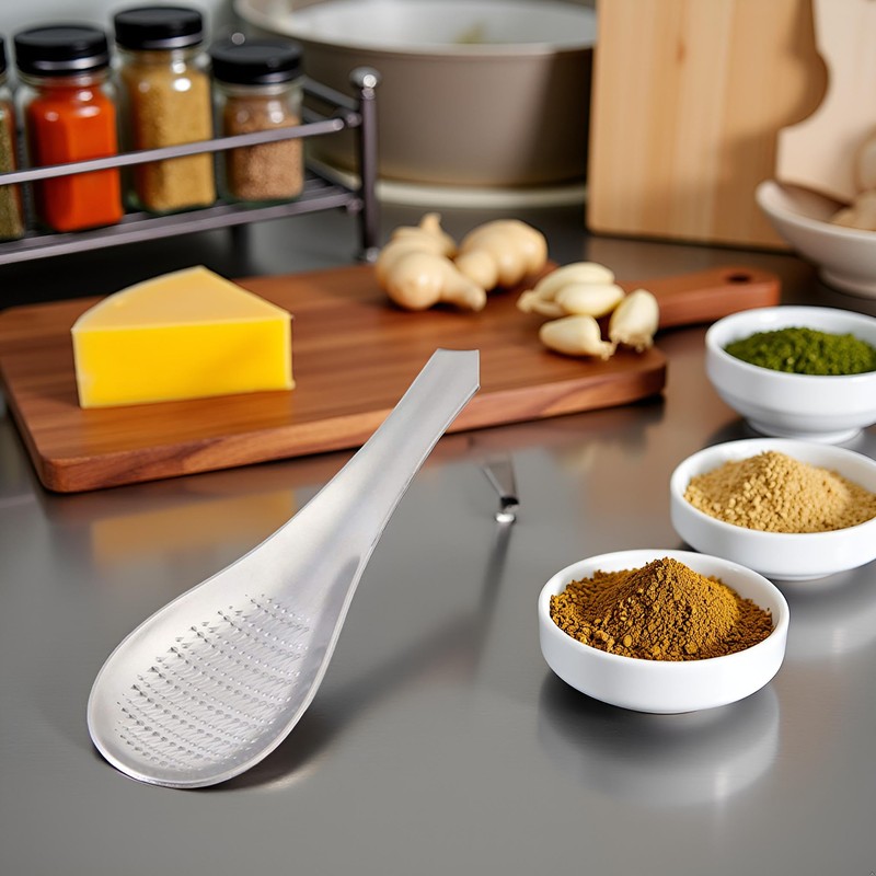 Stainless Steel Kitchen Practical Spoon Shape Fruit Mixer Ginger Grater