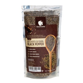 Gourmanity 1lb Coarse Black Pepper Butcher's Cut 12 Mesh Black Pepper, Coarse Ground Black Pepper, Bulk Ground Black Pepper, Cracked Pepper, Coarse Ground Pepper, Crushed Black Pepper, ASTA Grade