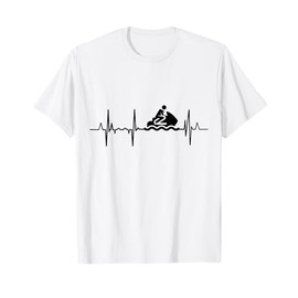 Heartbeat Jet Skiing Jetski ECG T-Shirt