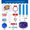 LAO XUE Toddler Basketball Hoop Set,Adjustable Kids Basketball Goal
