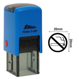 No Smoking Or Not Allowed Sign Icon Round Rubber Stamp Self Inking Shiny Mini Stamper 20 mm- Black Ink