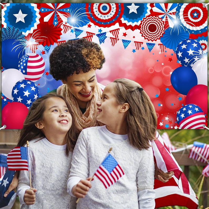 Mocsicka Independence Day Background July 4th Patriotic Photography Backdrop 4th