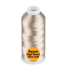 Simthread Rayon Embroidery Thread 5500 Yards, 40wt 100% Rayon Viscose for Commercial and Domestic Machines - Taupe 1128