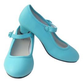 La Seno Rita Spanish Flamenco Elsa Princess Shoes In Ice Blue - Blue -