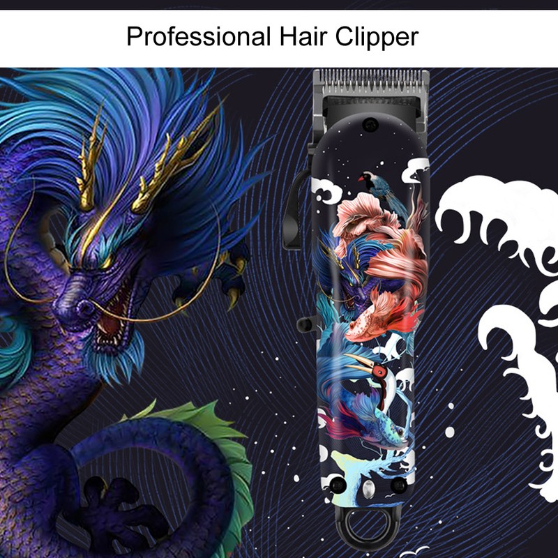 Electric Professional Hair Clipper Graffiti Pattern Hair Trimming Hair Cutter