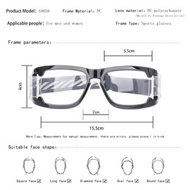 SooGree Sports Goggles Glasses Men Racquetball Basketball Football Eyewear Protective Glasses Shock Collision Lens Replaceable