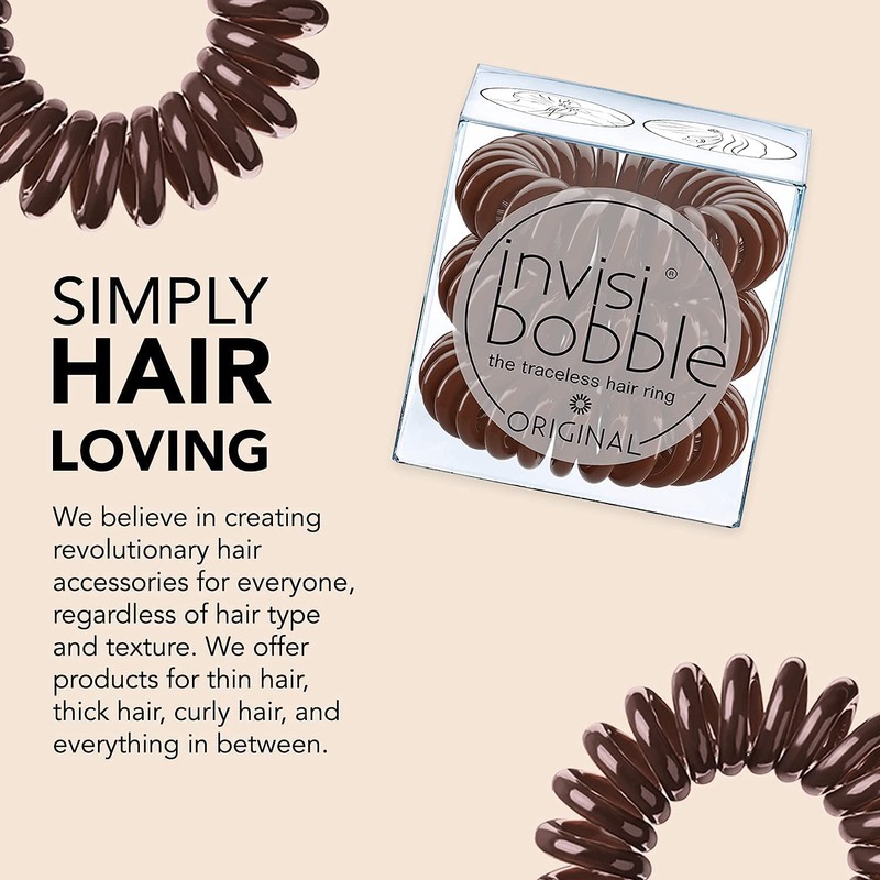 invisibobble Original Traceless Spiral Hair Ties With Strong Grip, Non-Soaking,