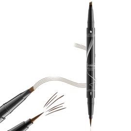 HQR Augenbrauenstift Wasserfest,2-in-1 Dual-Ended Microblading Augenbrauenstift,3D Eyebrow Pencil,Augenbrauenstift Wasserfest Wischfest,Kann Leicht Natürliche Augenbrauenfarbe(Hellbraun)