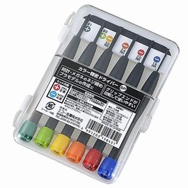 Echo Metal 0547-621 Color Precision Screwdriver Set of 6, 4.7 x 3.5 inches (120 x 90 mm)