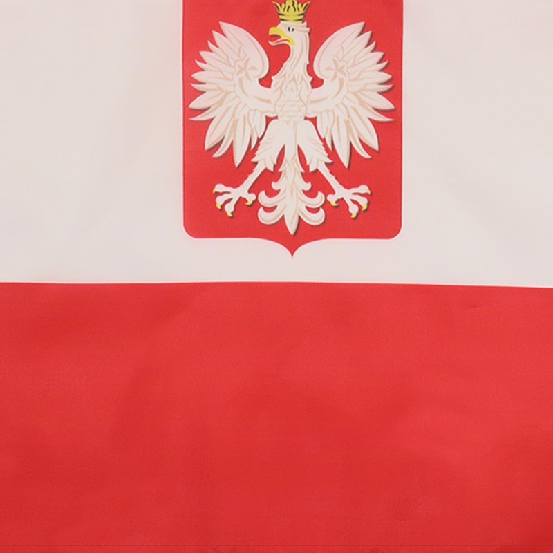 Poland with eagle Flag 18'' x 12'' cords - Polish