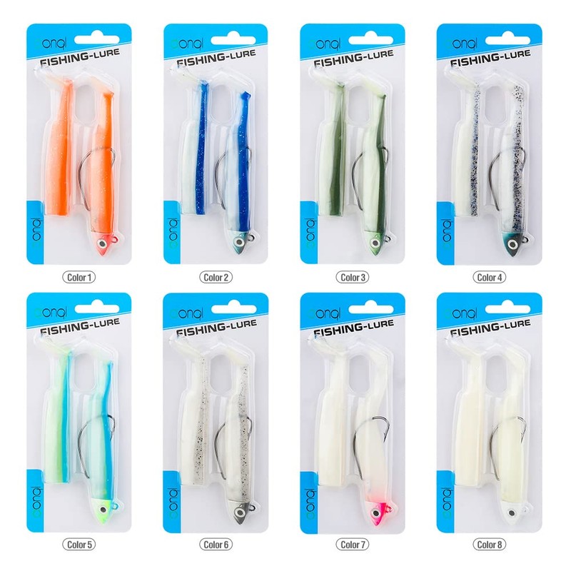 DONQL Rubber Fish with Jig Head Selectable 9 cm 25