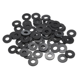 PATIKIL M8 Nylon Flat Washer, 150 Pack 8mm ID 19mm OD 2mm Thick Sealing Spacer Gasket Ring for Faucet Pipe Water Hose Fastener Bolt, Black
