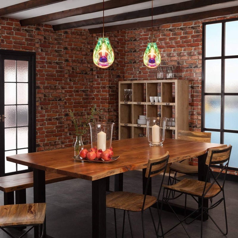 BEWAMF Modern Glass Island Pendant Light Lava Irregular Shape Chic