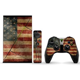 MightySkins Skin Compatible with NVIDIA Shield TV wrap Cover Sticker Skins Vintage Flag