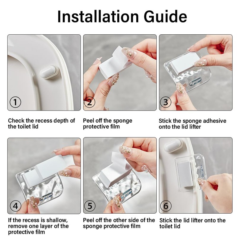 2 PCS Toilet Seat Lifter tab, Toilet Seat Handle to