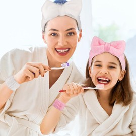 Duoleimi Skincare Hair Band - Set of 3 with Makeup Removal Tape and Cosmetic Bracelets for Women Ideal as Hair Band for Makeup and Skin Care Beauty Gadgets for Showers, Yoga and Spa