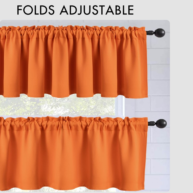 MIULEE Fall Window Valance for Bedroom Living Room Kitchen Bathroom