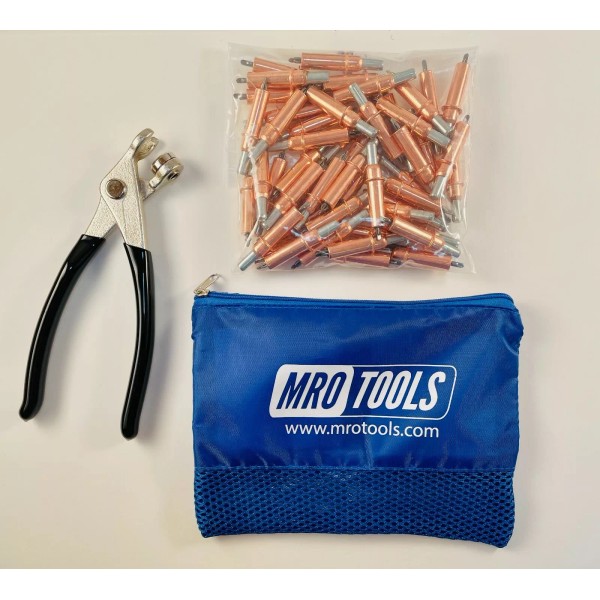 Zephyr 50 1/8 Zephyr Kwik-Lok Cleco Fasteners + Cleco Pliers