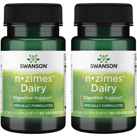 Swanson n-zimes Dairy 90 Veg Capsules Enzyme (2 Pack)