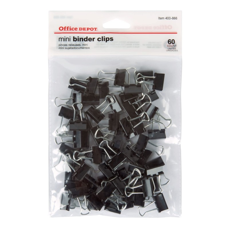 Office Depot® Brand Binder Clips, Mini, 9/16" Wide, 1/4" Capacity,