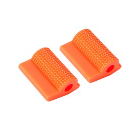 Motoforti 2pcs Universal Orange Gear Shift Shifter Case Boot Protector Cover Rubber Pad Anti Slip for Motorcycle Long-lasting