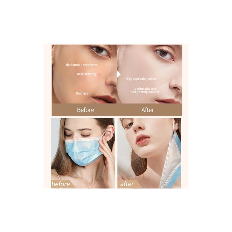 Base Maquillaje Líquida Que Cambia Color Piel Madura Paquete Protector