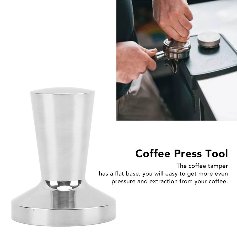 Coffee Tamper Stainless Steel Solid Handheld Coffee Filling Powder Press
